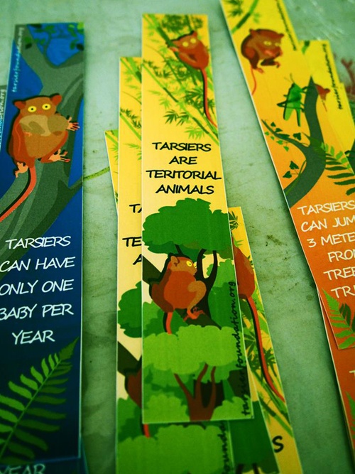 Tarsier info bookmarks for the Tarsier Educational Campaign